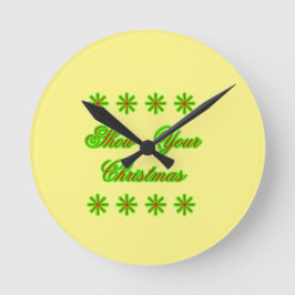 Visa din julklapp - MUSEUM Zazzle-gåva Rund Klocka