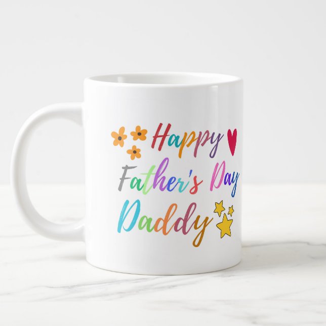 Visa din Kärlek Lycklig Fars dag-pappa Jumbo Mugg (Vänster)