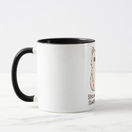 "Visa din katt" Mugg - Cute Black Cat Illustrati