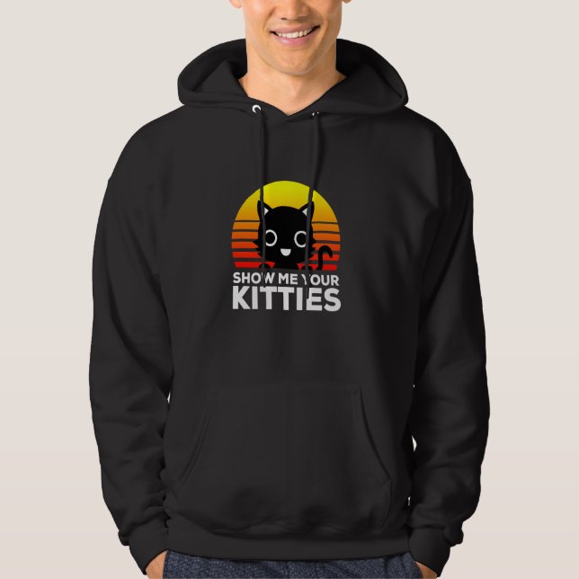 Visa din Kattunge Cute & Funny Cat Hoodie (Framsida)