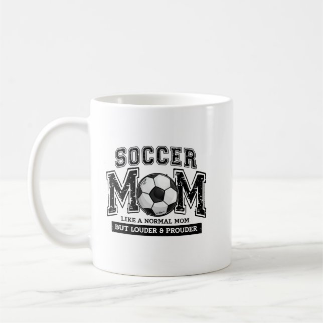 Visa din laganda med denna stiliga fotbollsmamma kaffemugg (Vänster)