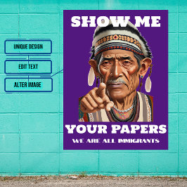 Visa din Male-pekare för migrering Poster