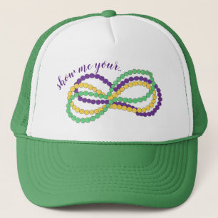 Visa din Mardi Gras Pärlor New Orleans NOLA Keps
