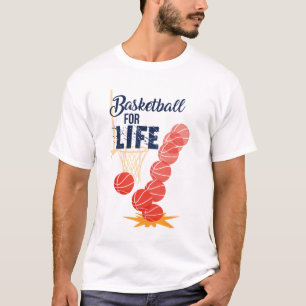 Visa din passion med vår basketboll för livet t shirt