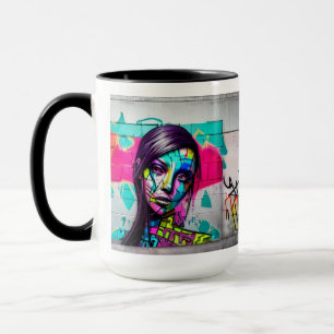 Visa din sanna Färg Graffiti Ai Generated Mugg