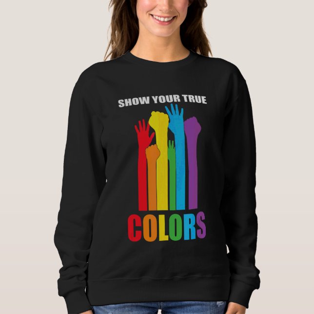 Visa din sanna Färg i Kärlek LGbt T Shirt (Framsida)