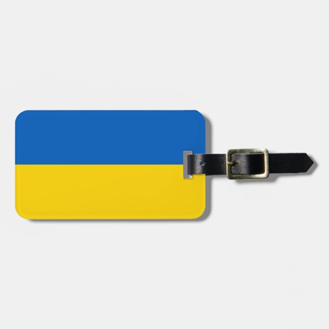 Visa din supportMärkre, Personlig Ukraina-Flagga Bagagebricka (Horisontell Framsida)