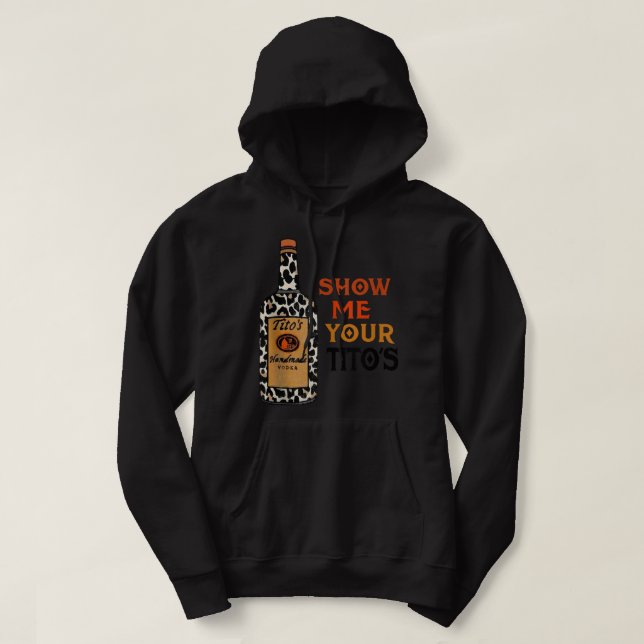 Visa din titos fina drickande Vodka Alcohol L Hoodie (Design framsida)