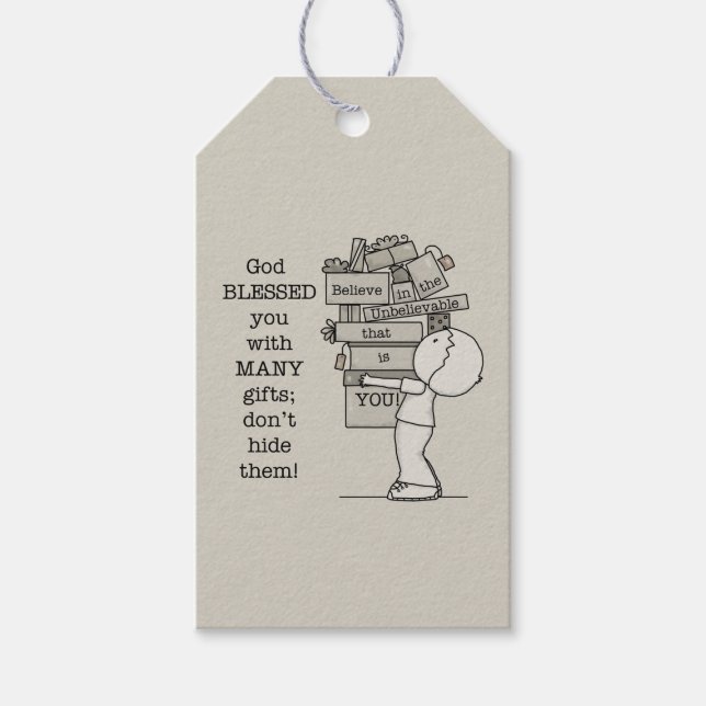 Visa dina gåvor presentetikett (Framsidan)