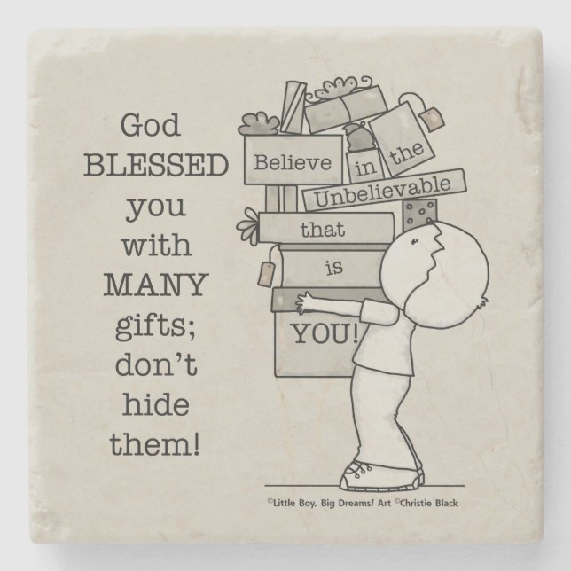 Visa dina gåvor stenunderlägg (Framsidan)