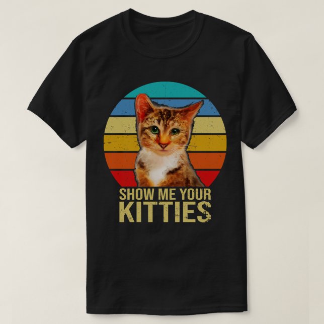Visa dina Kattunge-stift för Cat Kitte T Shirt (Design framsida)