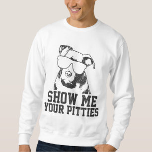 Visa dina stift på Pitbull Hund älskare Funny Lång Ärmad Tröja