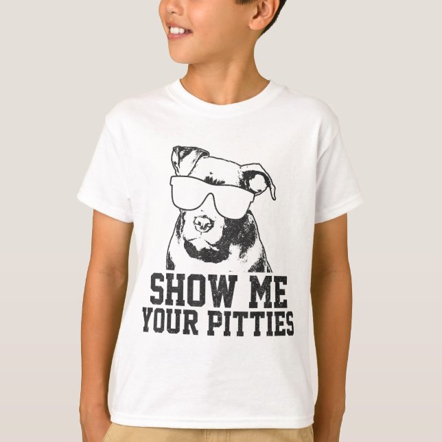 Visa dina stift på Pitbull Hund älskare Funny T Shirt (Framsida)