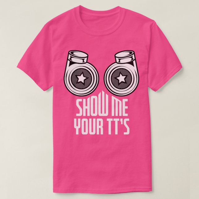 Visa dina Twitter-Tävlor med två turboer T Shirt (Design framsida)