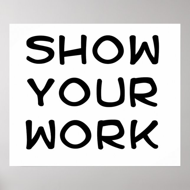 Visa ditt arbete poster (Framsidan)
