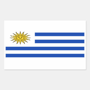 Visa ditt pride i Uruguay! Rektangulärt Klistermärke
