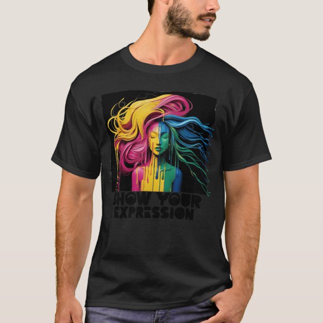 Visa ditt roliga uttryck t shirt (Framsida)