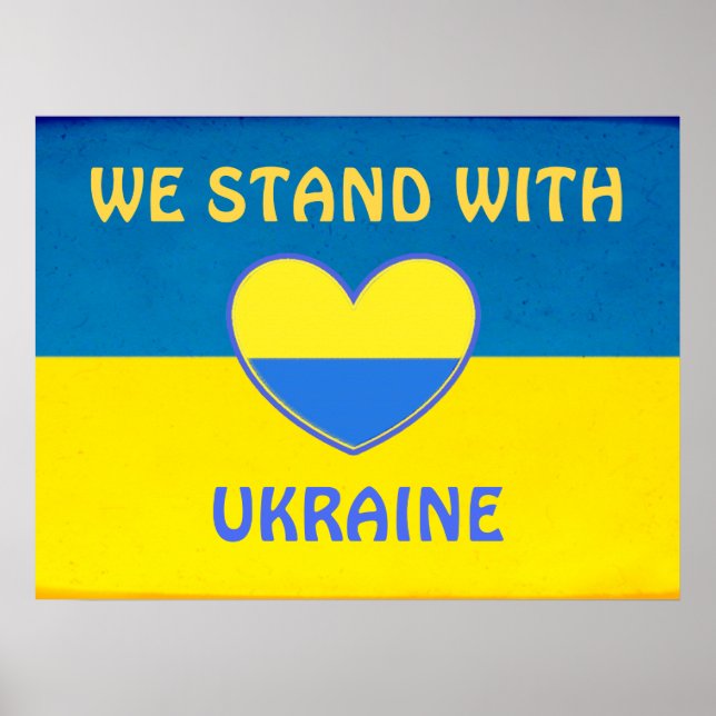 Visa ditt stöd för Ukraina med detta Poster (Framsidan)