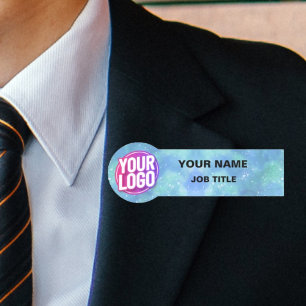 Visa ditt varumärke och din Logotyp: Anpassningsba Namnbricka