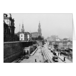 Visa Dresden från Bruehlsche Terrasse Hälsningskort
