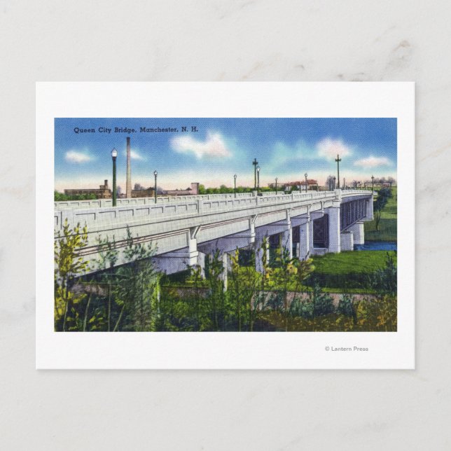 Visa drottning City Bridge Vykort (Framsida)