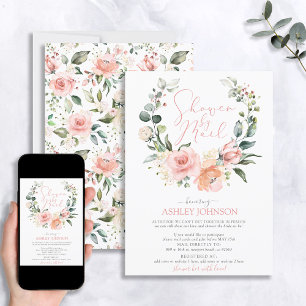 Visa efter Mail Dusty Rosa Blommigt WANAN Möhippa Inbjudningar