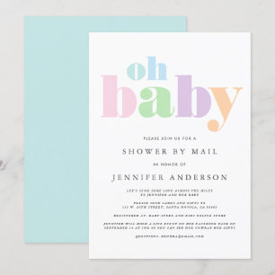 Visa efter post   Oh Baby Pastel Minimal Modern Inbjudningar