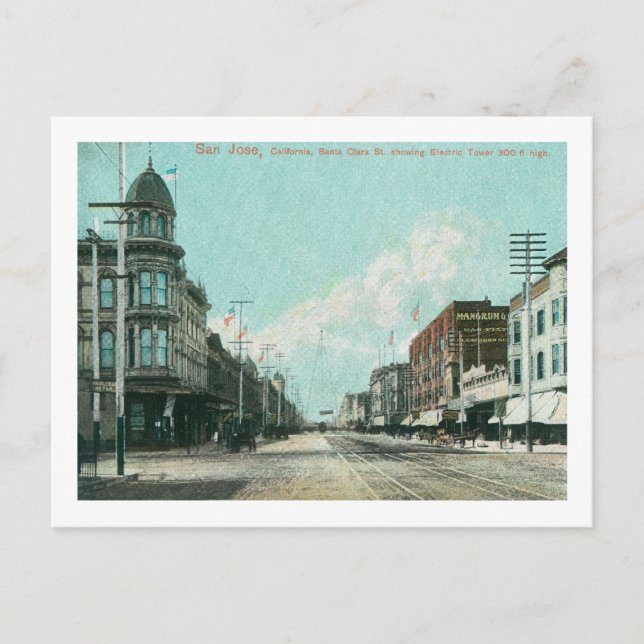 Visa Electric Torn från Santa Clara Street Vykort (Framsida)