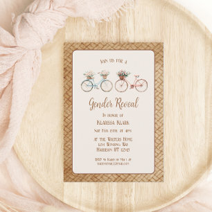 Visa elegant Vintage Bike Gender Inbjudningar