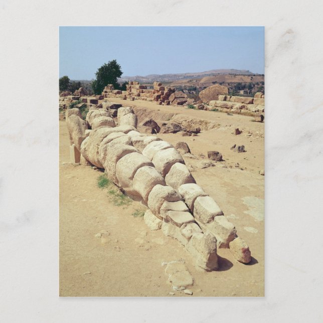 Visa en av de stora Telemon-statyerna Vykort (Framsida)