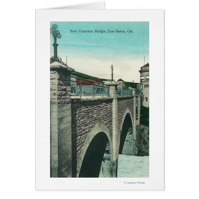 Visa en betongbroLos Gatos, CA Hälsningskort (Framsidan)