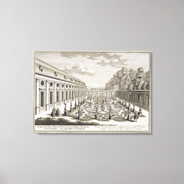 Visa en blomsterträdgård nära Wien från Vorstel Canvastryck (Framsida)