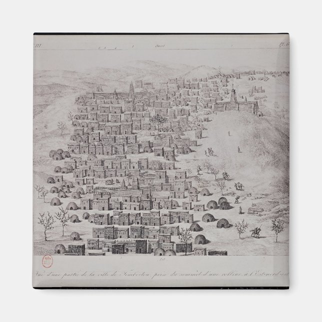 Visa en del av staden Timbuktu från backe Magnet (Framsidan)