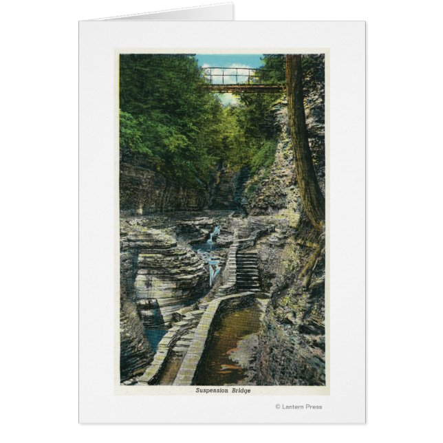 Visa en hängbrygga hälsningskort (Framsidan)