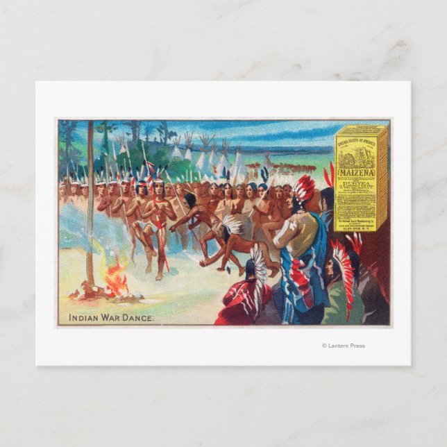 Visa en indisk dans, Maizena Product Ad Vykort (Framsida)