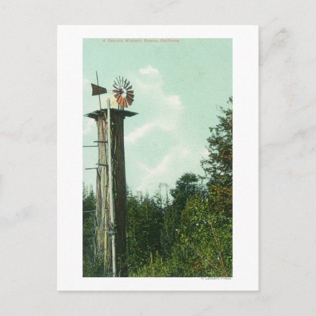 Visa en Sequoia-Vind MillEureka, CA Vykort (Framsida)