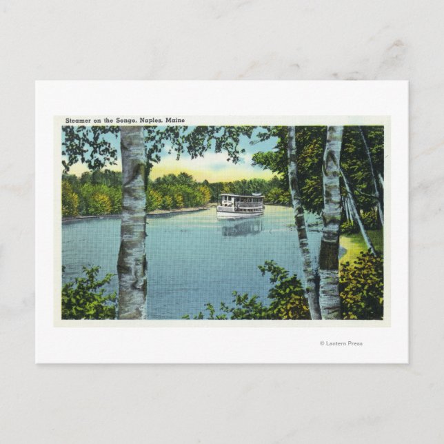 Visa en Steamer på Songo River Vykort (Framsida)