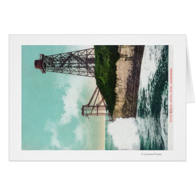 Visa en Wave MotorSanta Cruz, CA Hälsningskort (Framsidan Horizontal)