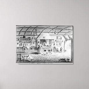 Visa ett italienskt kök i Lerici Canvastryck