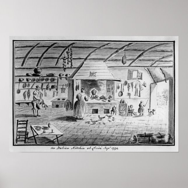 Visa ett italienskt kök i Lerici Poster (Framsidan)