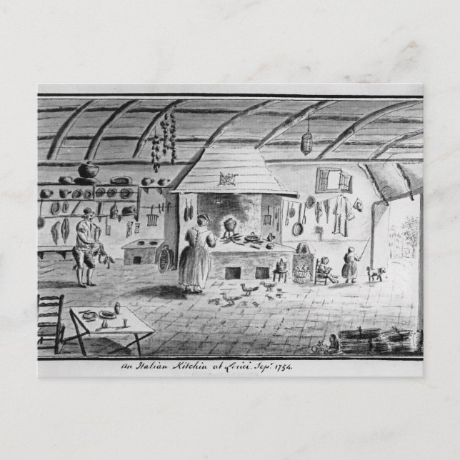 Visa ett italienskt kök i Lerici Vykort (Framsida)