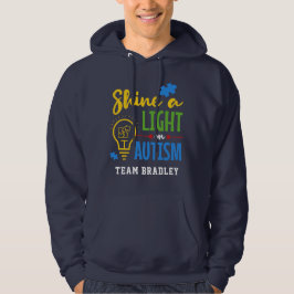 Visa ett ljus på Personligen för autism Hoodie