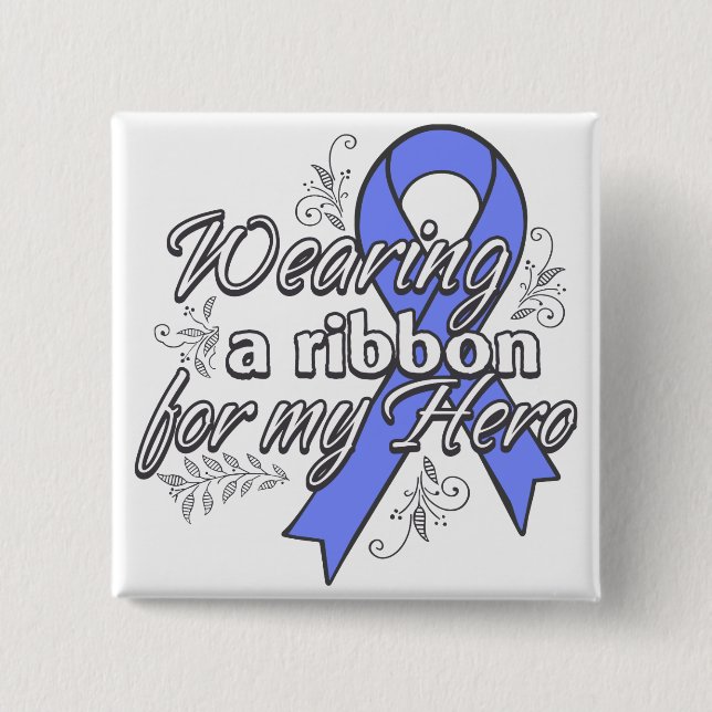 Visa ett periwinkle-menyfliksområde för mitt Hero Knapp (Framsida)