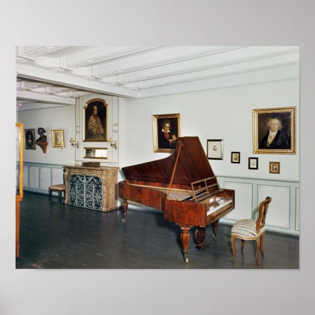 Visa ett rum med ett stort piano poster (Framsidan)