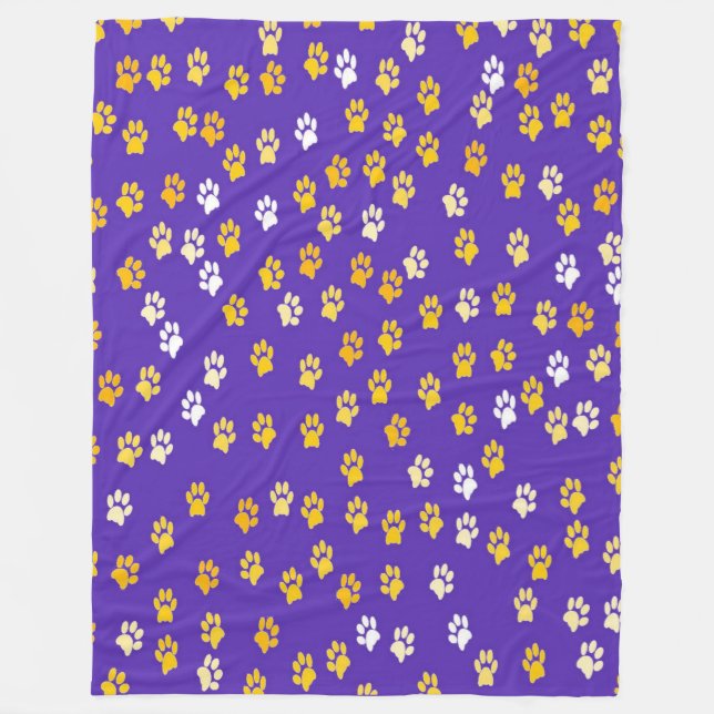 VISA FÄRG TASSAR ULL HUND BLANKET FLEECEFILT (Framsidan)