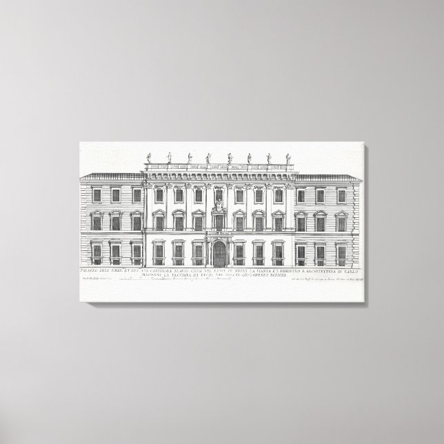 Visa fasaden Palazzo Chigi, Rom, designe Canvastryck (Framsida)