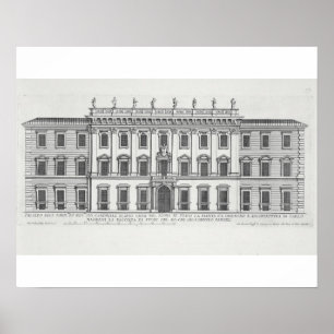 Visa fasaden Palazzo Chigi, Rom, designe Poster