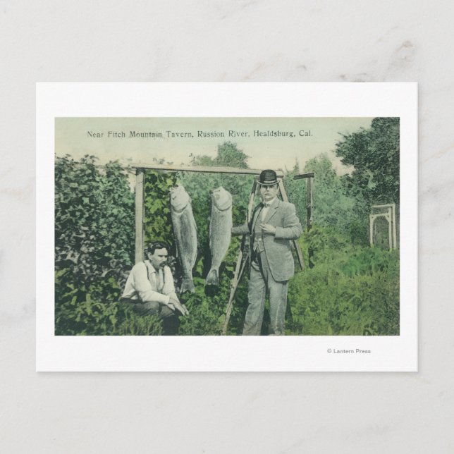 Visa fiskarna med Fitch Mt. Vykort (Framsida)