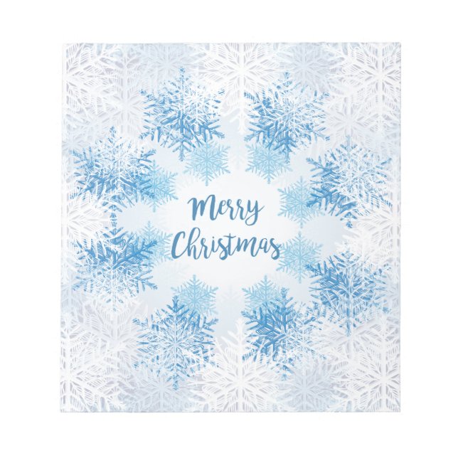 VISA FLAKES MÖNSTER God jul Anteckningsblock (Framsida)