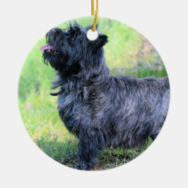 Visa flicka julgransprydnad keramik